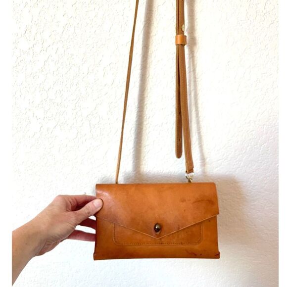 Noonday Collection Handbags - Noonday Collection Rustic Leather Wallet Convertible Clutch